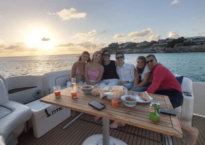Enjoying an evening boat trip Turks and Caicos Charter Boats